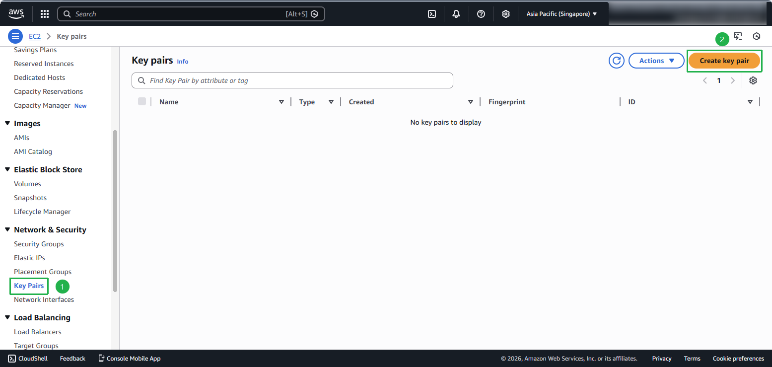 Create Key Pair
