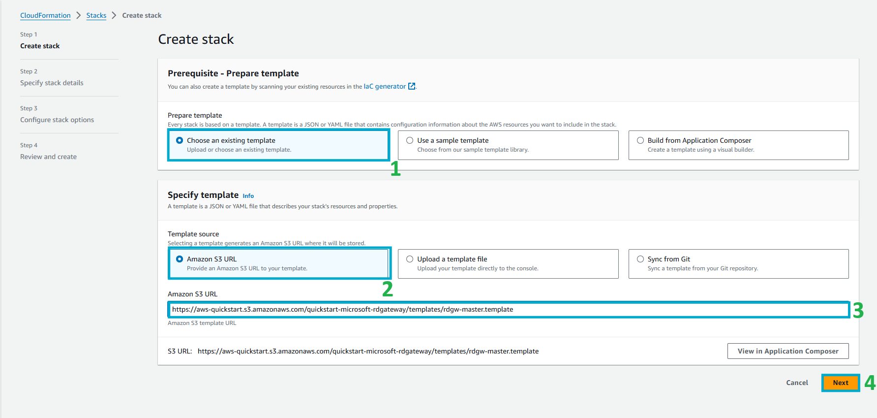 Launch CloudFormation