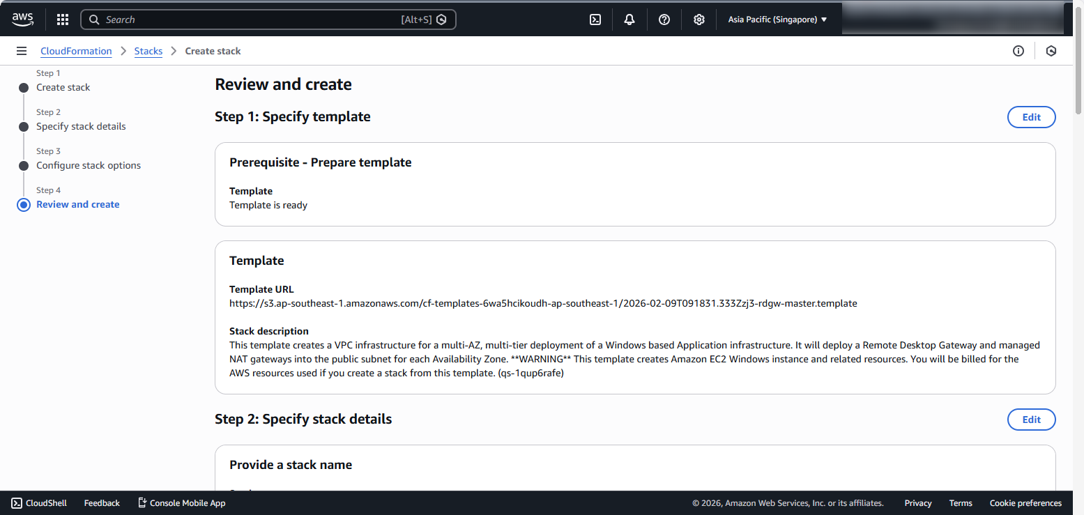 Launch CloudFormation