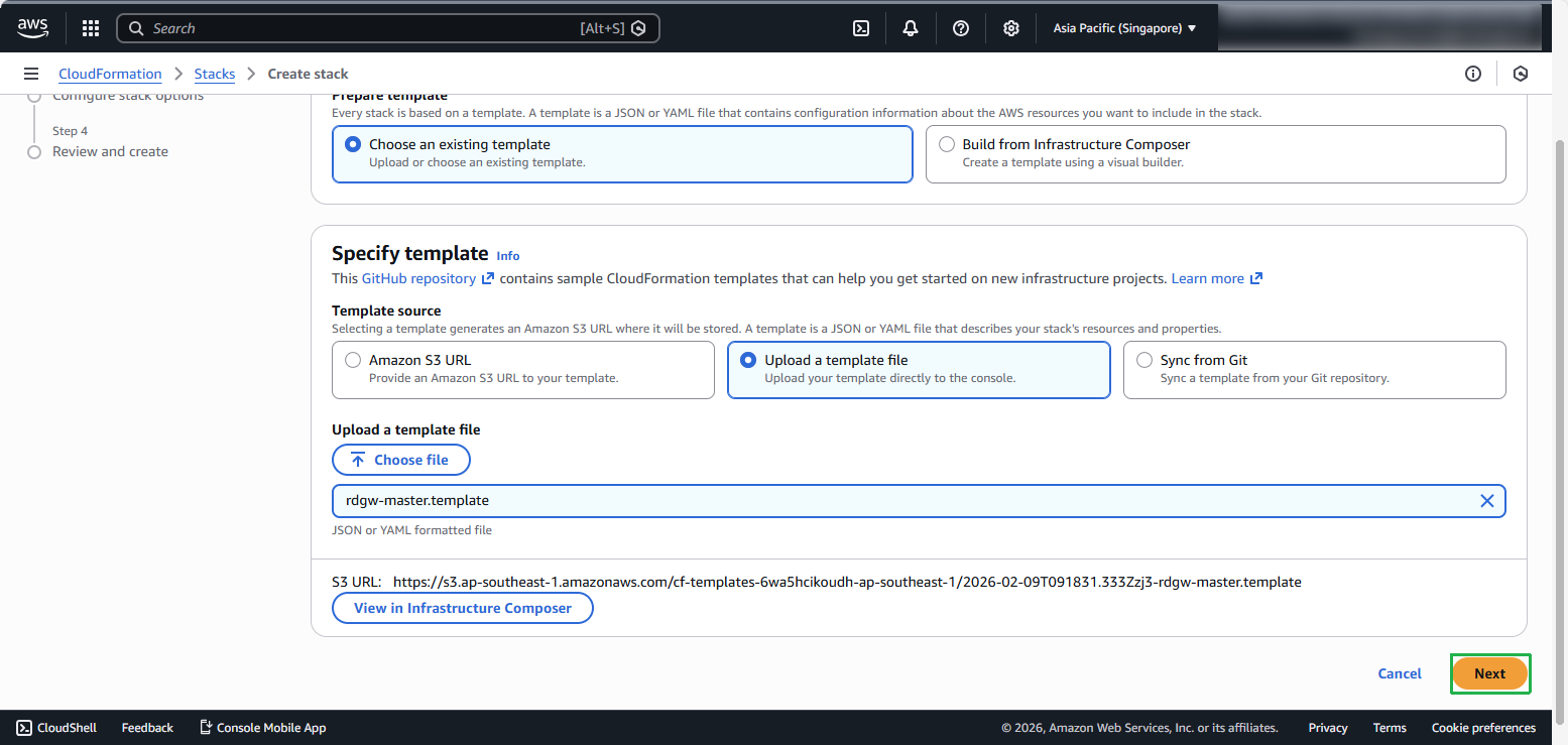 Launch CloudFormation